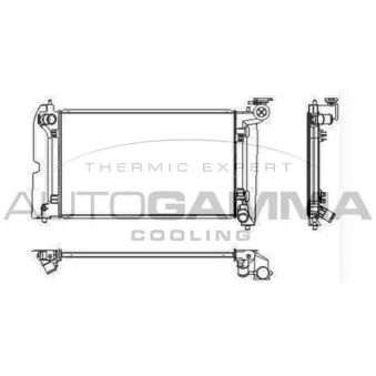 Radiateur, refroidissement du moteur AUTOGAMMA 103756