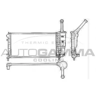 Radiateur, refroidissement du moteur AUTOGAMMA 103757