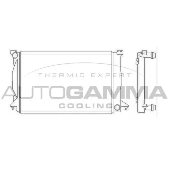 Radiateur, refroidissement du moteur AUTOGAMMA 103777