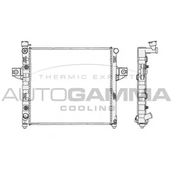 Radiateur, refroidissement du moteur AUTOGAMMA 103807
