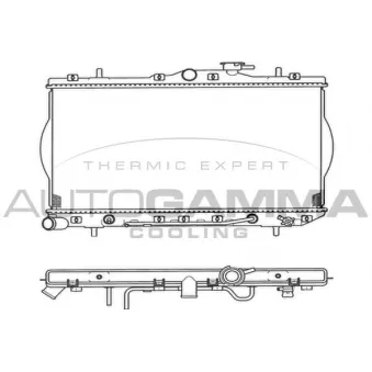 Radiateur, refroidissement du moteur AUTOGAMMA 103938