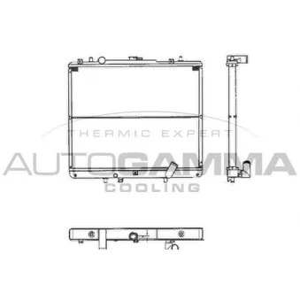 Radiateur, refroidissement du moteur AUTOGAMMA 103999