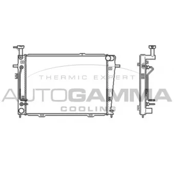 Radiateur, refroidissement du moteur AUTOGAMMA 104009