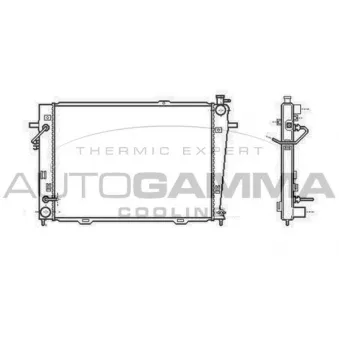 Radiateur, refroidissement du moteur AUTOGAMMA 104011