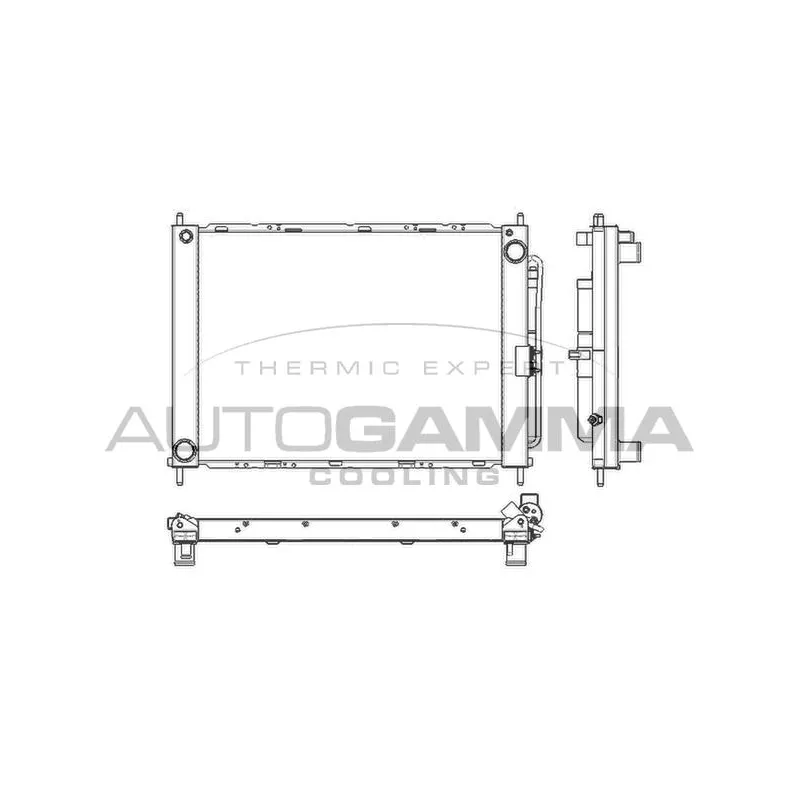 Ensemble condenseur et radiateur AUTOGAMMA 104017B