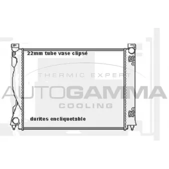 Radiateur, refroidissement du moteur AUTOGAMMA 104030