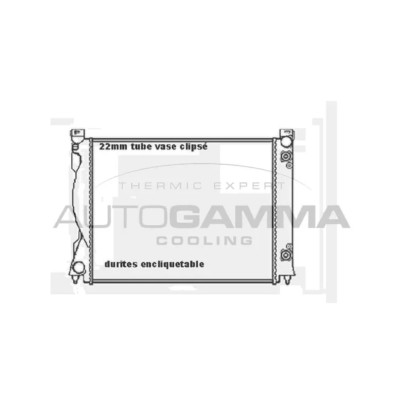 Radiateur, refroidissement du moteur AUTOGAMMA 104030