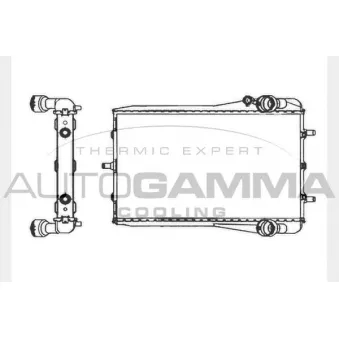 Radiateur, refroidissement du moteur AUTOGAMMA 104036