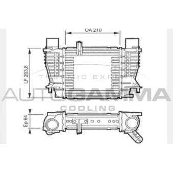 Intercooler, échangeur AUTOGAMMA 104050