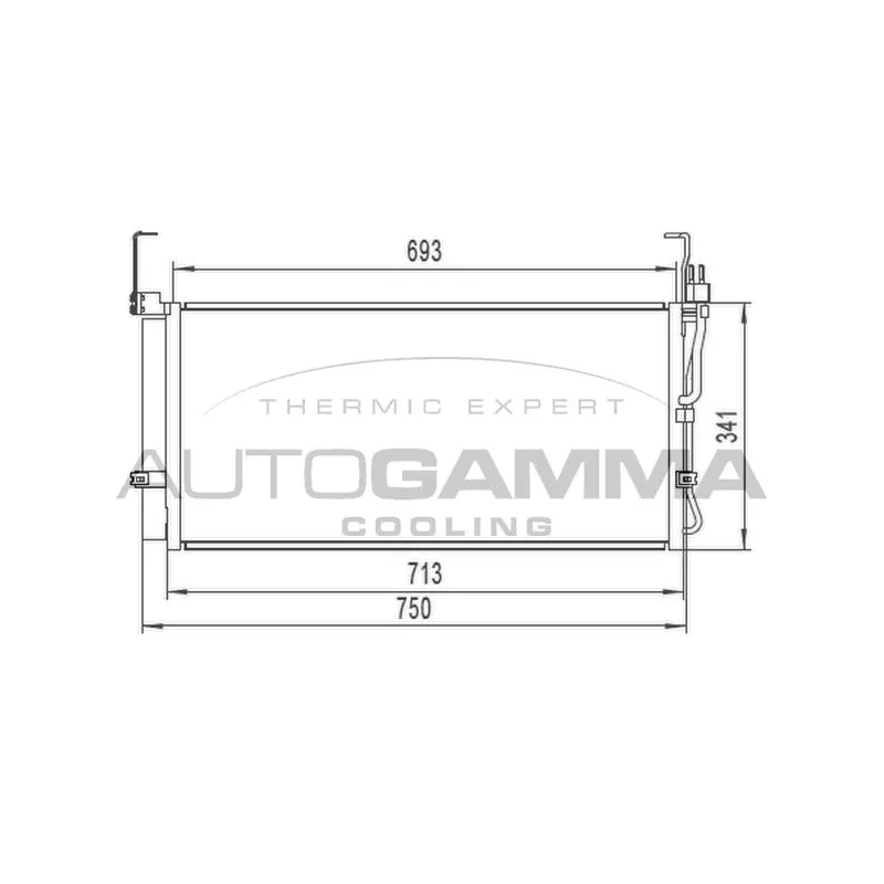 Condenseur, climatisation AUTOGAMMA 104097