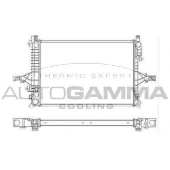Radiateur, refroidissement du moteur AUTOGAMMA 104207