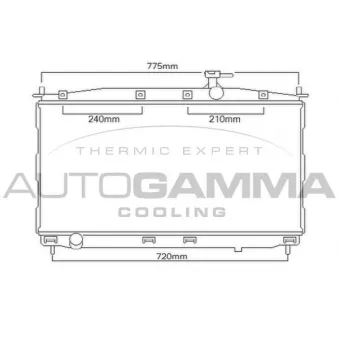 Radiateur, refroidissement du moteur AUTOGAMMA 104240