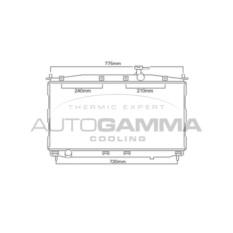 Radiateur, refroidissement du moteur AUTOGAMMA 104240