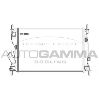 Radiateur, refroidissement du moteur AUTOGAMMA 104241