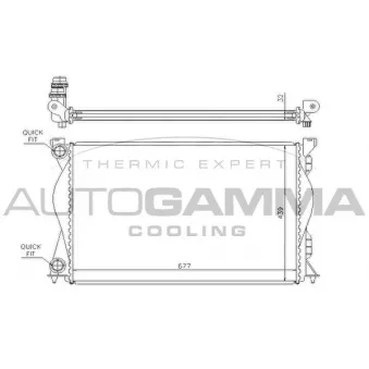 Radiateur, refroidissement du moteur AUTOGAMMA 104246