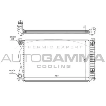 Radiateur, refroidissement du moteur AUTOGAMMA 104247