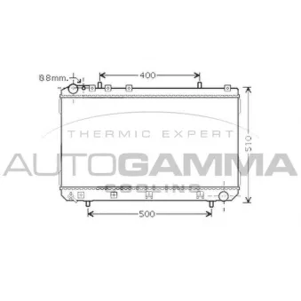 Radiateur, refroidissement du moteur AUTOGAMMA 104257