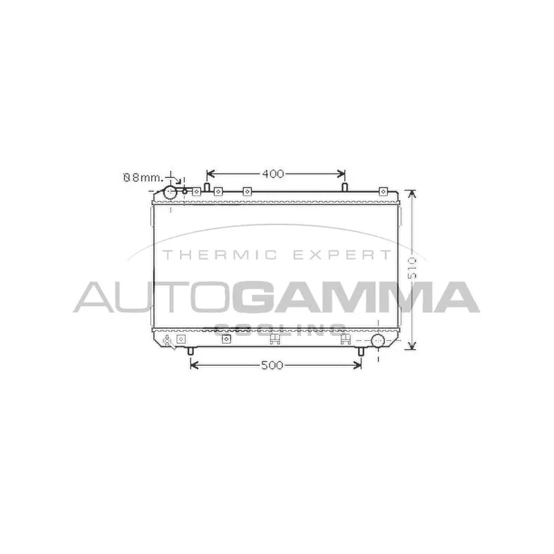 Radiateur, refroidissement du moteur AUTOGAMMA 104257