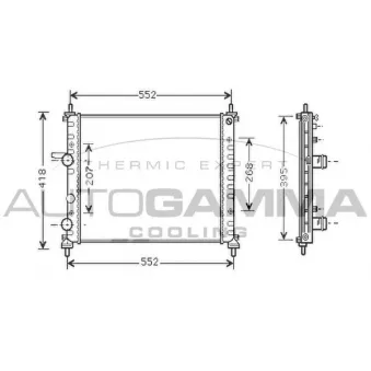 Radiateur, refroidissement du moteur AUTOGAMMA 104260