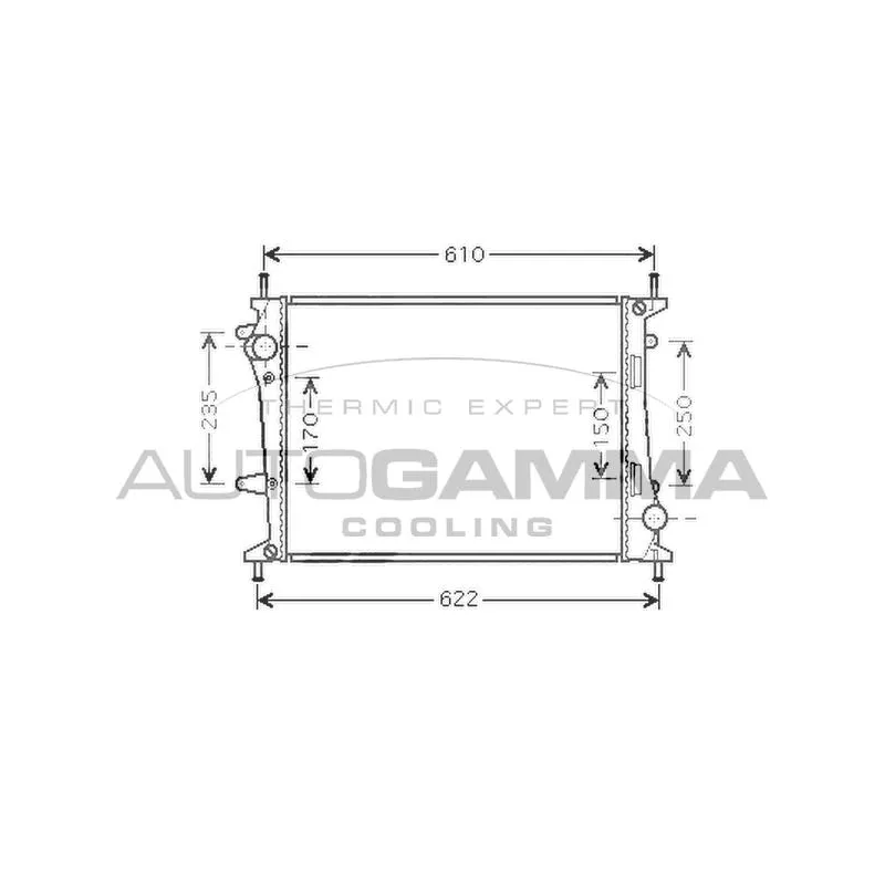 Radiateur, refroidissement du moteur AUTOGAMMA 104261