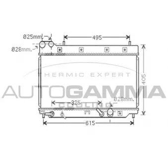 Radiateur, refroidissement du moteur AUTOGAMMA 104263