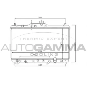 Radiateur, refroidissement du moteur AUTOGAMMA 104264