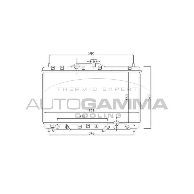 Radiateur, refroidissement du moteur AUTOGAMMA 104264