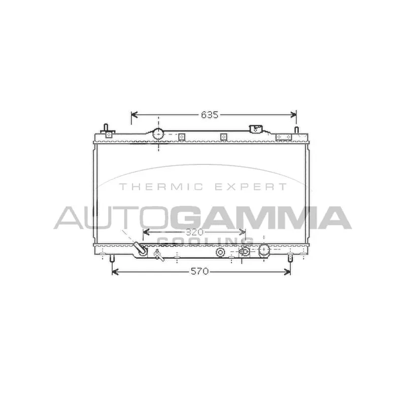 Radiateur, refroidissement du moteur AUTOGAMMA 104266