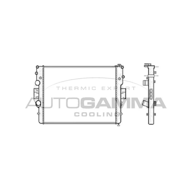 Radiateur, refroidissement du moteur AUTOGAMMA 104270