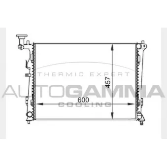 Radiateur, refroidissement du moteur AUTOGAMMA 104272