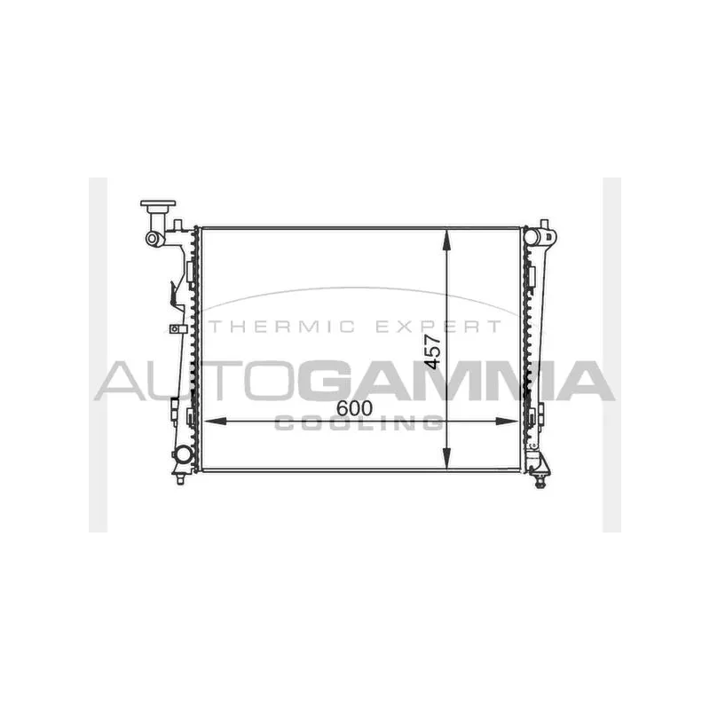 Radiateur, refroidissement du moteur AUTOGAMMA 104272