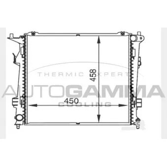 Radiateur, refroidissement du moteur AUTOGAMMA 104273