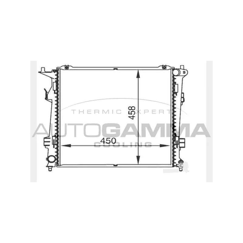 Radiateur, refroidissement du moteur AUTOGAMMA 104273