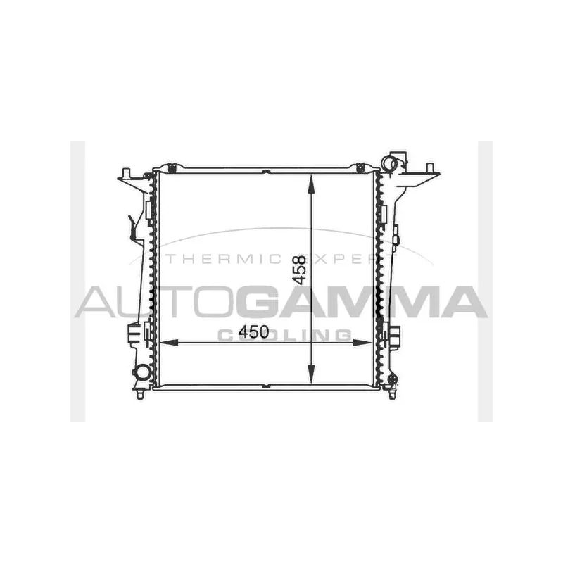 Radiateur, refroidissement du moteur AUTOGAMMA 104274
