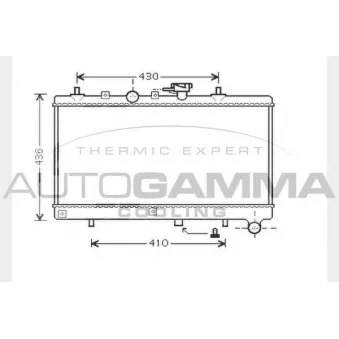 Radiateur, refroidissement du moteur AUTOGAMMA 104276