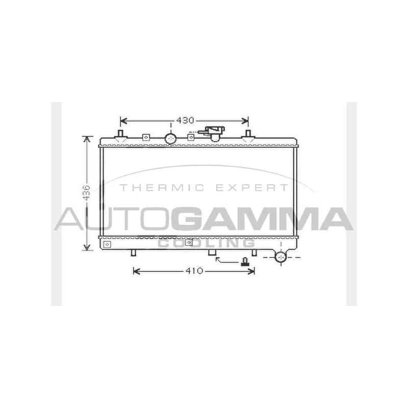 Radiateur, refroidissement du moteur AUTOGAMMA 104276