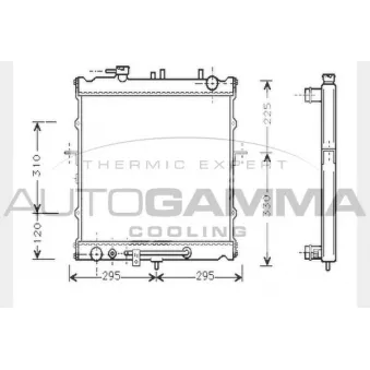 Radiateur, refroidissement du moteur AUTOGAMMA 104277