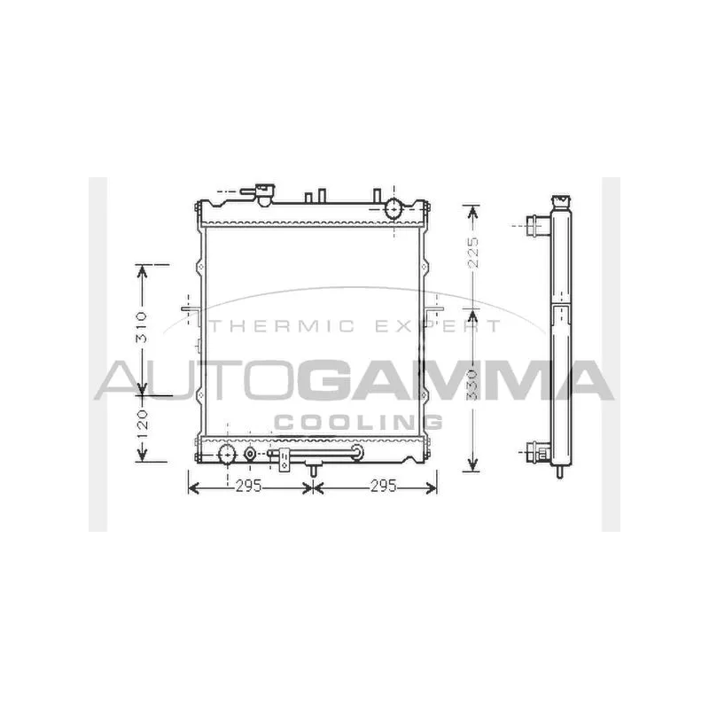 Radiateur, refroidissement du moteur AUTOGAMMA 104277
