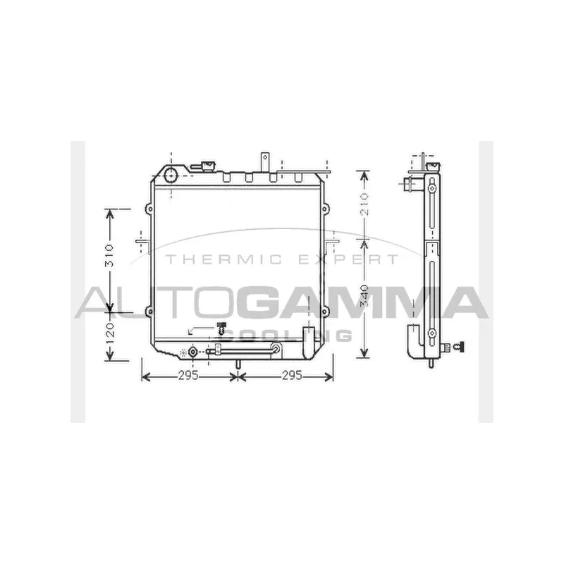 Radiateur, refroidissement du moteur AUTOGAMMA 104278