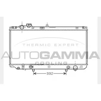 Radiateur, refroidissement du moteur AUTOGAMMA 104281