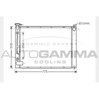 Radiateur, refroidissement du moteur AUTOGAMMA 104284