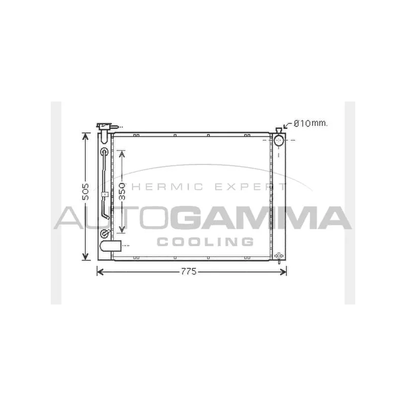Radiateur, refroidissement du moteur AUTOGAMMA 104284
