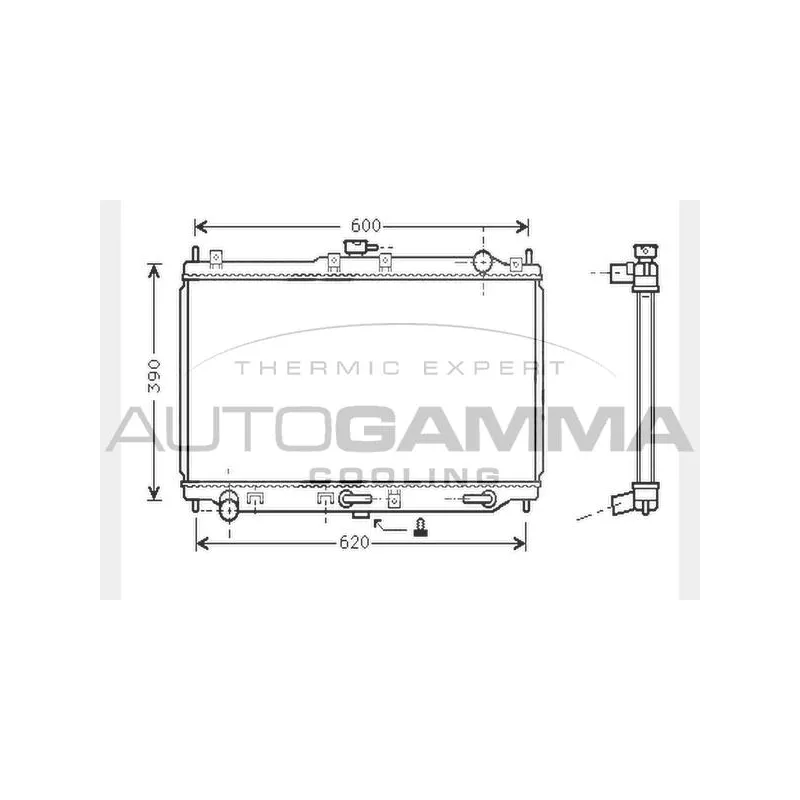 Radiateur, refroidissement du moteur AUTOGAMMA 104285