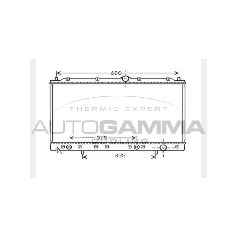 Radiateur, refroidissement du moteur AUTOGAMMA 104287