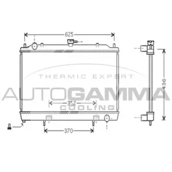 Radiateur, refroidissement du moteur AUTOGAMMA 104295