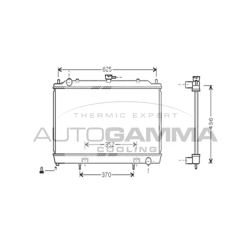 Radiateur, refroidissement du moteur AUTOGAMMA 104295