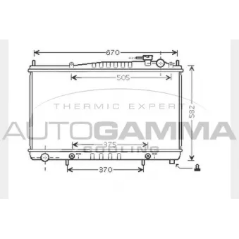 Radiateur, refroidissement du moteur AUTOGAMMA 104298