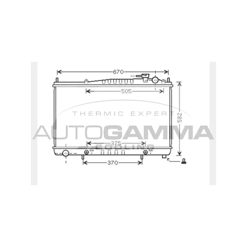 Radiateur, refroidissement du moteur AUTOGAMMA 104298