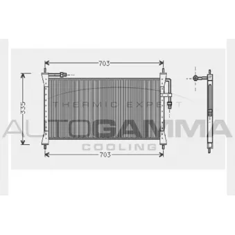 Condenseur, climatisation AUTOGAMMA 104302