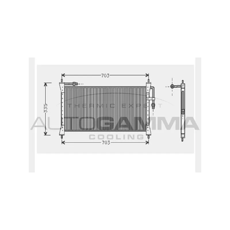 Condenseur, climatisation AUTOGAMMA 104302